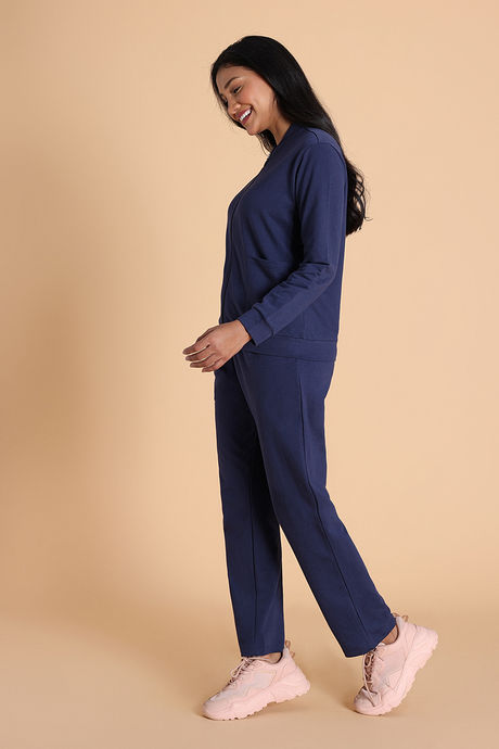 Zivame 2 Mile Fashion Knit Cotton Loungewear Set - Naval Academy — image 3